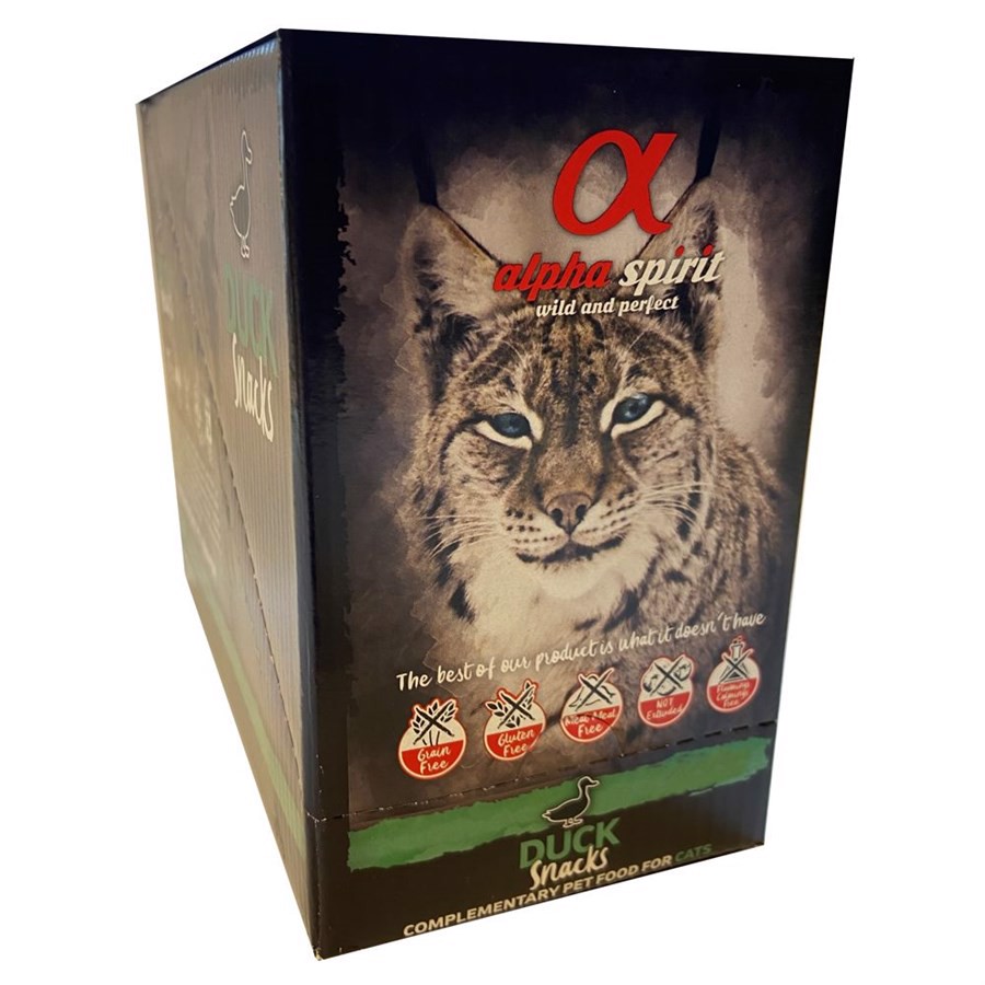 Alpha Spirit Cat Duck Snack 16 35g Storkøb