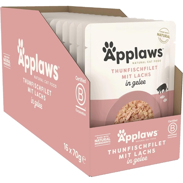 Applaws Cat Pouch Tuna Fillet With Salmon 16 Pouches