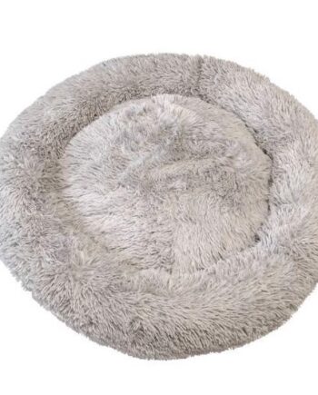 Beroligende Donut Hundeseng Fluffy  Beige  Small  59   59 Cm