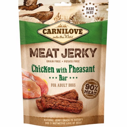Carnilove Meat Jerky Kylling Og Fasan Bar 100g