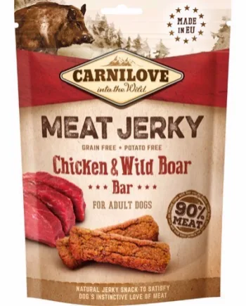 Carnilove Meat Jerky  Kylling Og Vildsvin Bar  100g