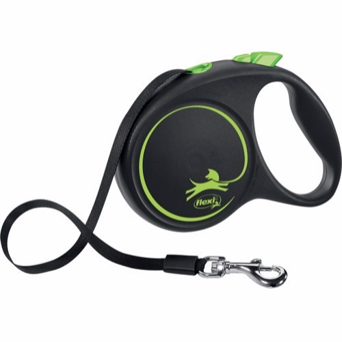 Flexi Black Design Bånd Line Grøn 5m Max 25 Kg
