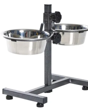 Hundebar Med Mad- Og Vandskål  Justerbar  Xsmall