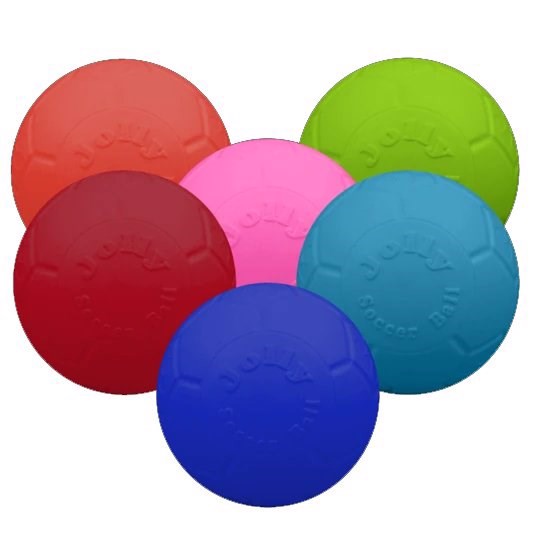 Jolly Soccer Ball Punkterfri Hundebold Rød 15 Cm
