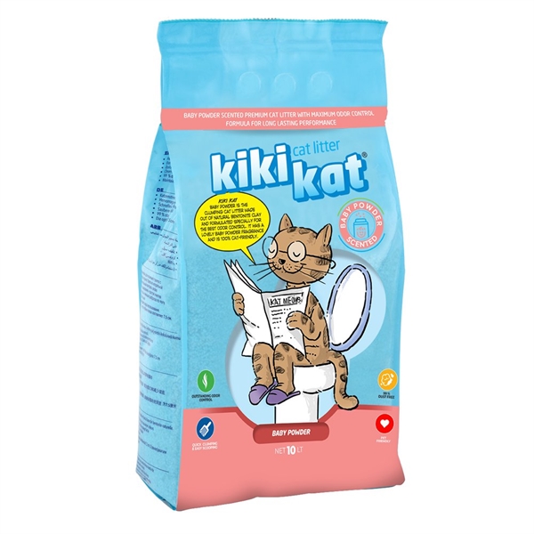 Kiki Kat Kattegrus Med Babypudder Liter