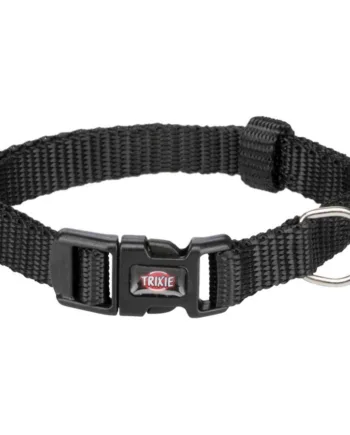Nylon Halsbånd  Sort  22-35 Cm  10 Mm