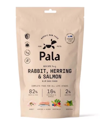 Pala Raw Dog Food Rabbit  Hering   Salmon  100g