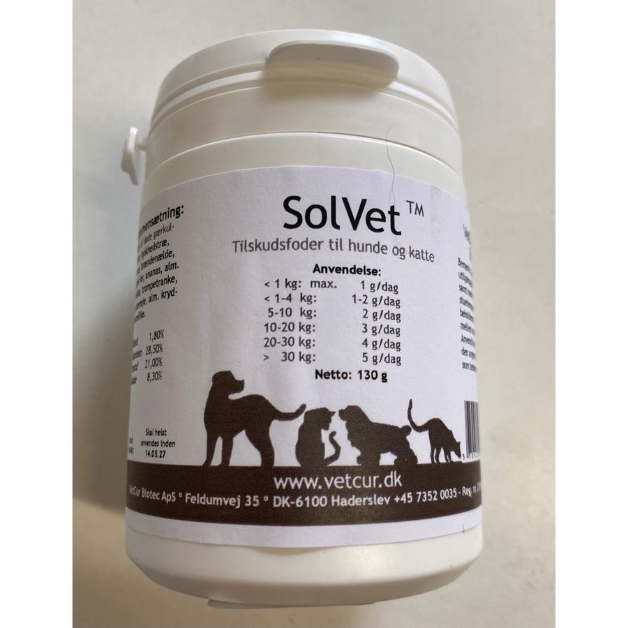 Solvet Tilskud Til Hunde Og Katte 130g
