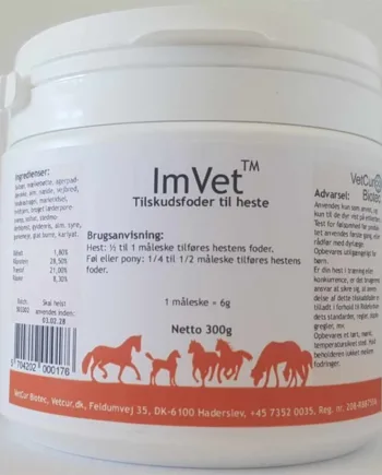 Vetcur Imvet Pulver Tilskud Til Hest  300g