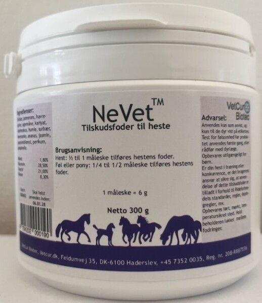 Vetcur Nevet Pulver Tilskud Til Hest 300g