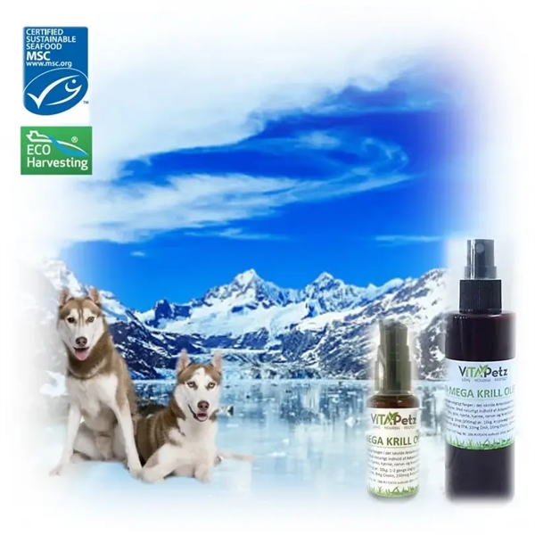 Vitapetz Omega-pure Krill Olie Til Hund Og Kat 30 Ml