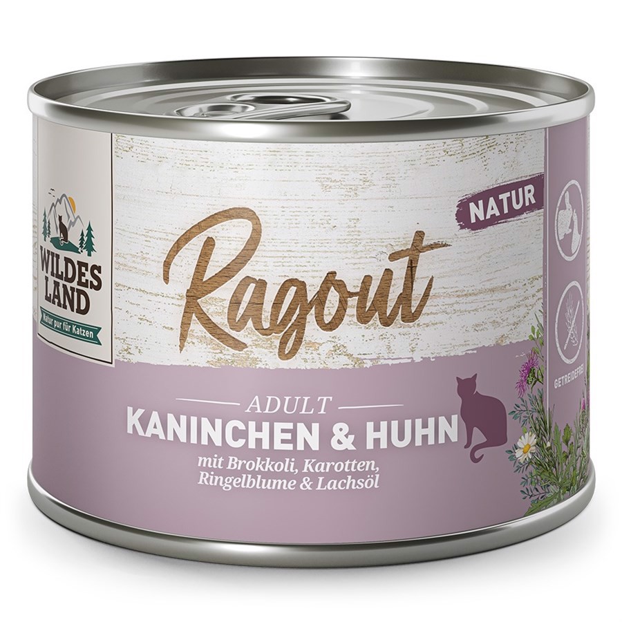 Wildes Land Cat Ragout Rabbit Chicken Dåsemad 180g
