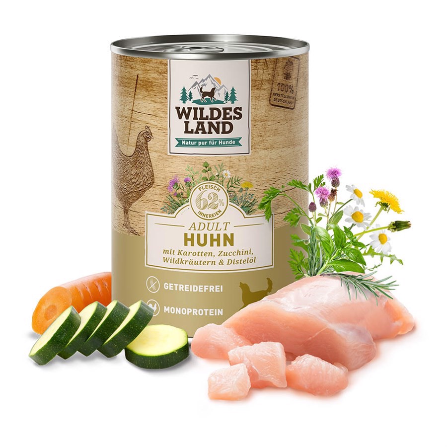 Wildes Land Classic Kylling Dåsemad Til Hunde 400g
