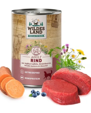 Wildes Land Classic Oksekød Dåsemad Til Hunde  400g