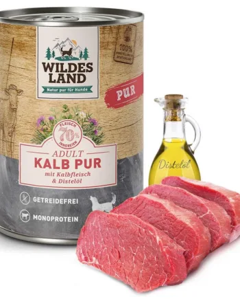 Wildes Land Pur Kalv Dåsemad Til Hunde  400g
