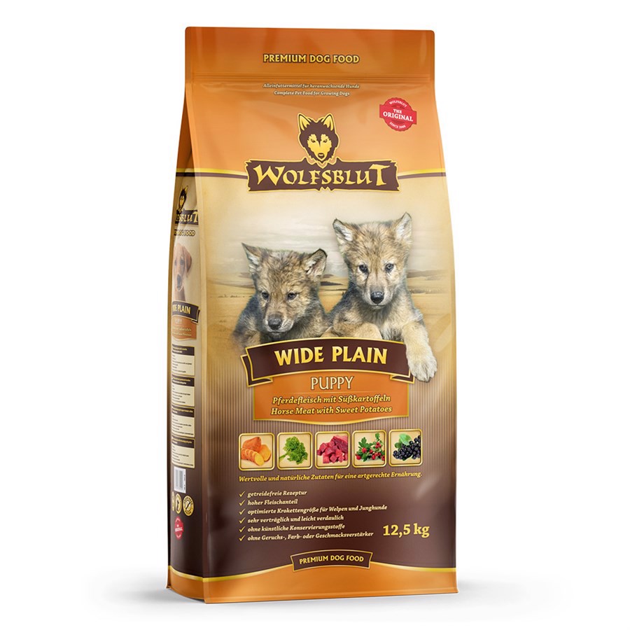 Wolfsblut Wide Plain Puppy Med Hest 12 Kg