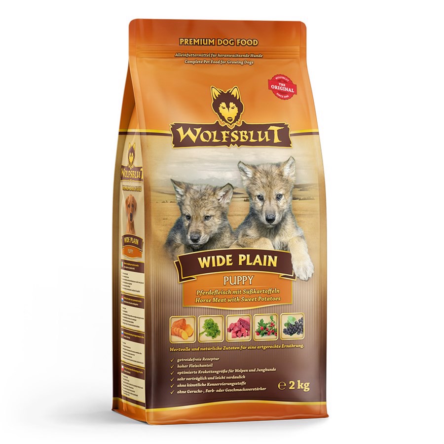 Wolfsblut Wide Plain Puppy Med Hest 2kg