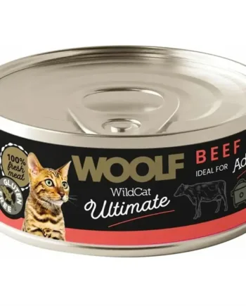 Woolf Ultimate Beef  Dåsemad Til Kat  12 Dåser   85g