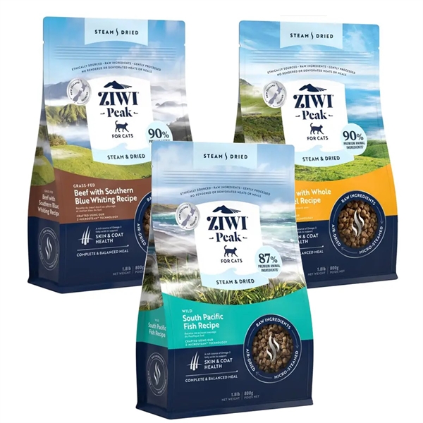 Ziwipeak Cat Steam Dried Prøvepakke Luksusfoder 800g