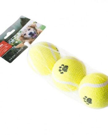 Petcare  Active Canis Tennisbolde     Cm   -packhundelegetøj Hundelegetøj Gummi  Vinyl Og Latex Quot Quot Filt Alt Til Hunden