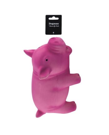 Dogman Hundelegetøj Latex Gris Pink 23cm