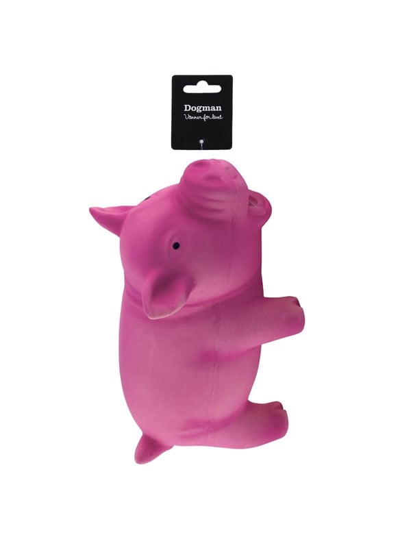 Dogman Hundelegetøj Latex Gris Pink 15cm