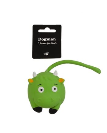 Dogman Hundelegetøj Latex Grøn Tyr Med Piver 21cm