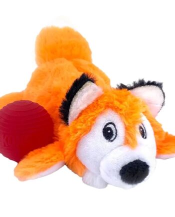 Imazo  Kong Cozie Pocketz Fox    Legetøj Med Aftagelige Pivbold Hundelegetøj Plys Alt Til Hunden