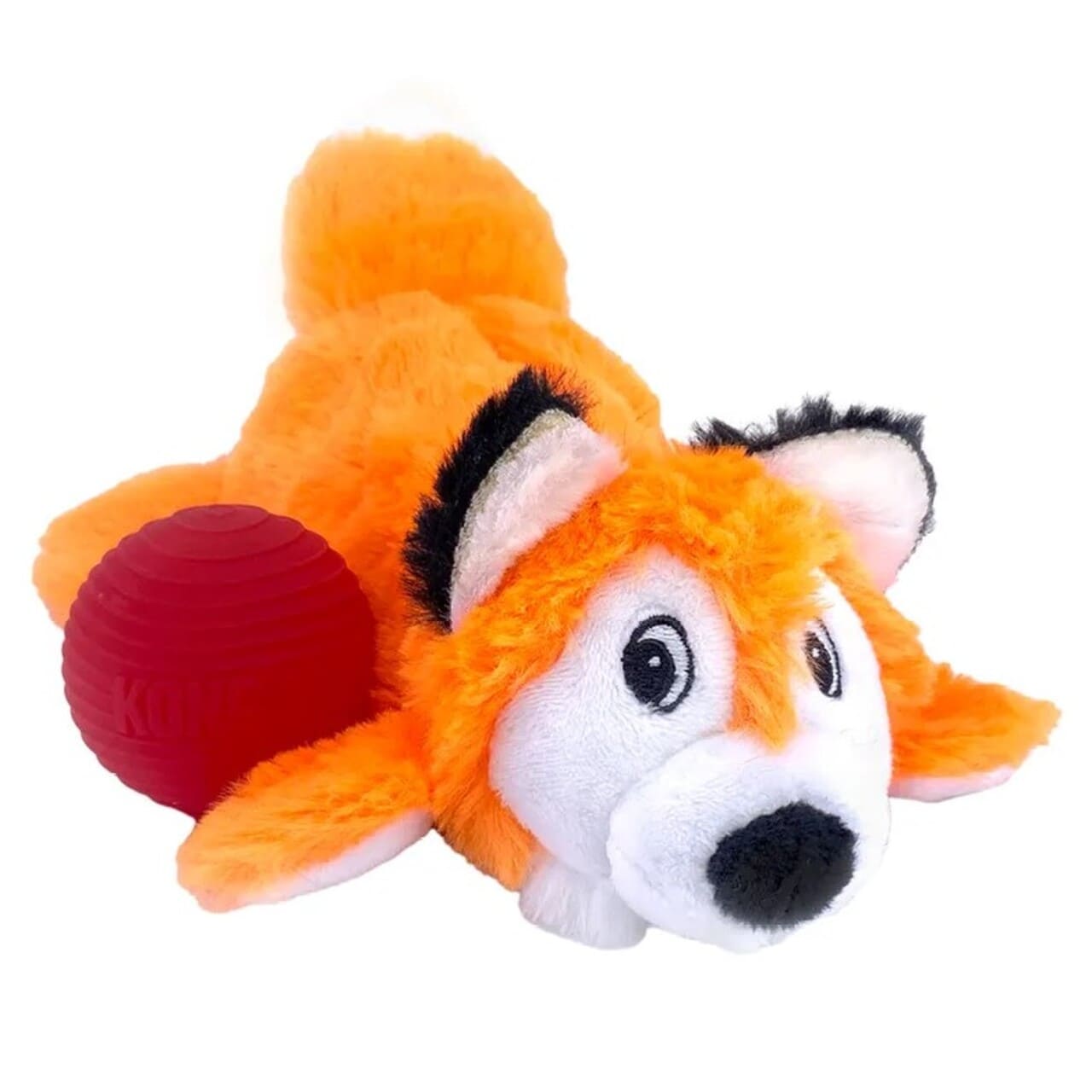 Imazo  Kong Cozie Pocketz Fox    Legetøj Med Aftagelige Pivbold Hundelegetøj Plys Alt Til Hunden
