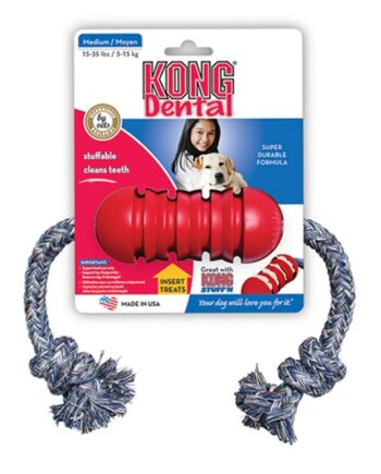 Imazo  Kong Dental Med Rep   9x4 Cm Tyggelegetøj Til Tandpleje Hundelegetøj Gummi  Vinyl Og Latex Quot Quot Reb Alt Til Hunden