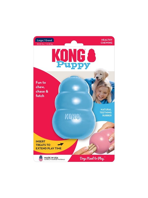 Kong Dog Toy Kong Puppy Large Assorted Colors   -pack