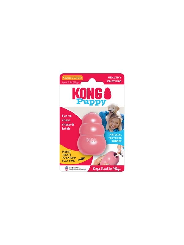 Kong Dog Toy Kong Puppy Xsmall Assorted Colors   -pack