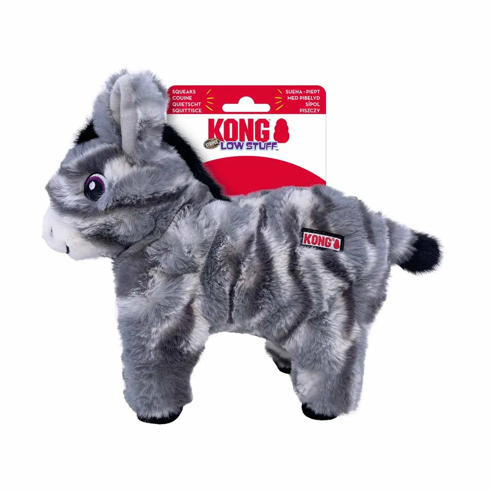 Imazo  Kong Low Stuff Stripes Donkey 25x27x8 5cm Hundelegetøj Plys Alt Til Hunden