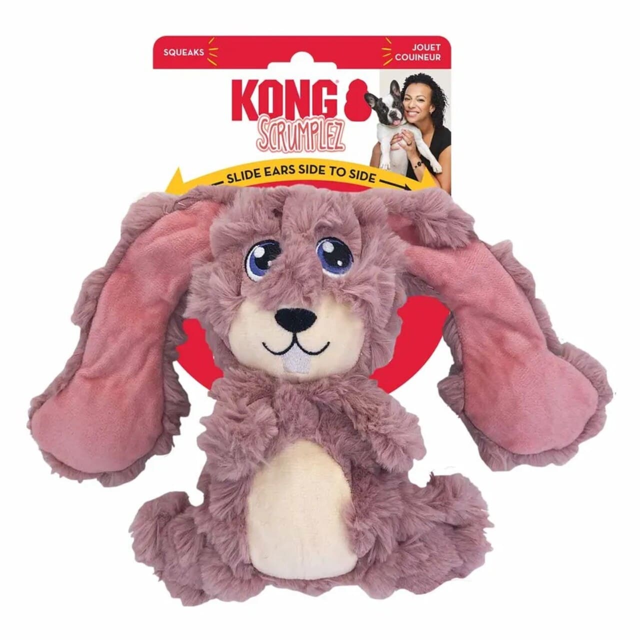 Kong Scrumplez Bunny Interaktivt Hundelegetøj Med Pibende ører Til Små Og Mellemstore Hunde