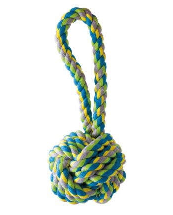 Kw  Kw Multifarvet Reb Med Bold 25 Cm  Robust Hundelegetøj Hundelegetøj Bomuld Alt Til Hunden