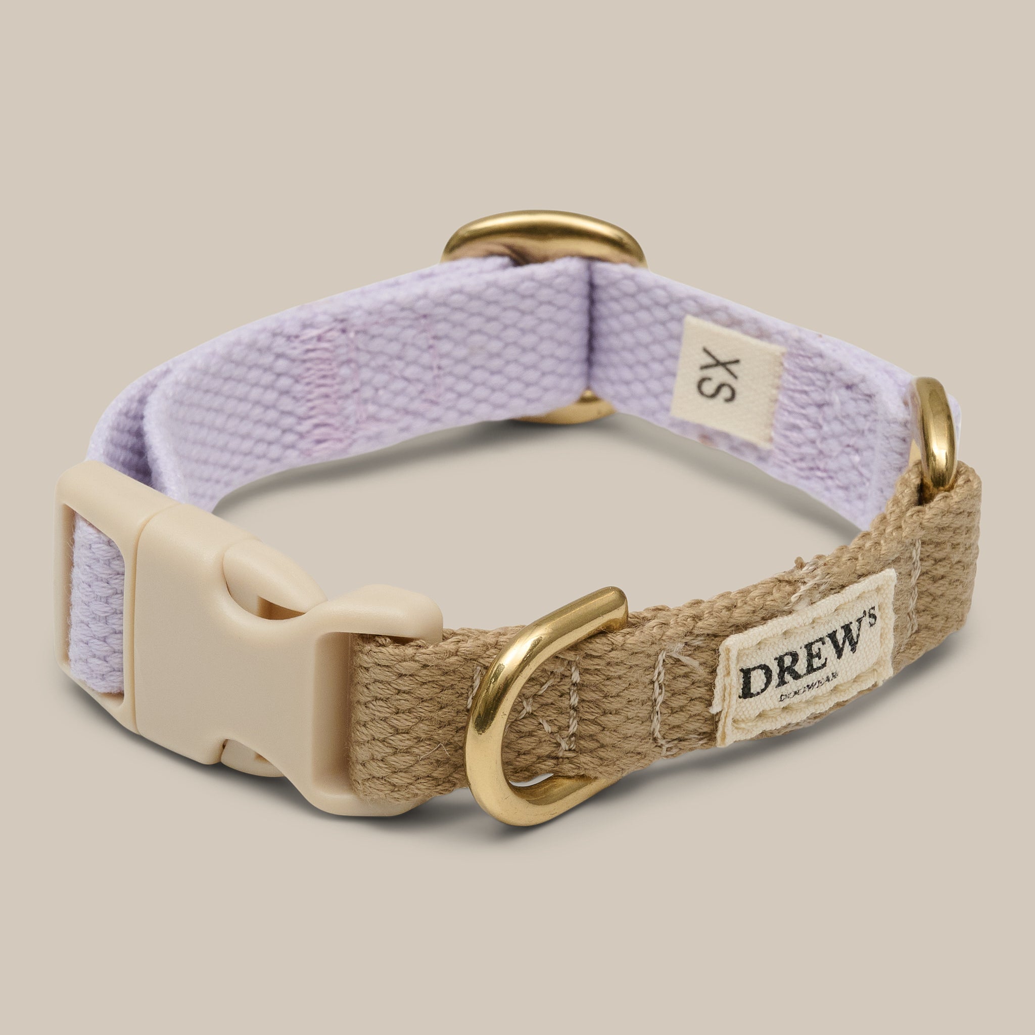 Lavender Blødt Justerbart Hundehalsbånd Xs