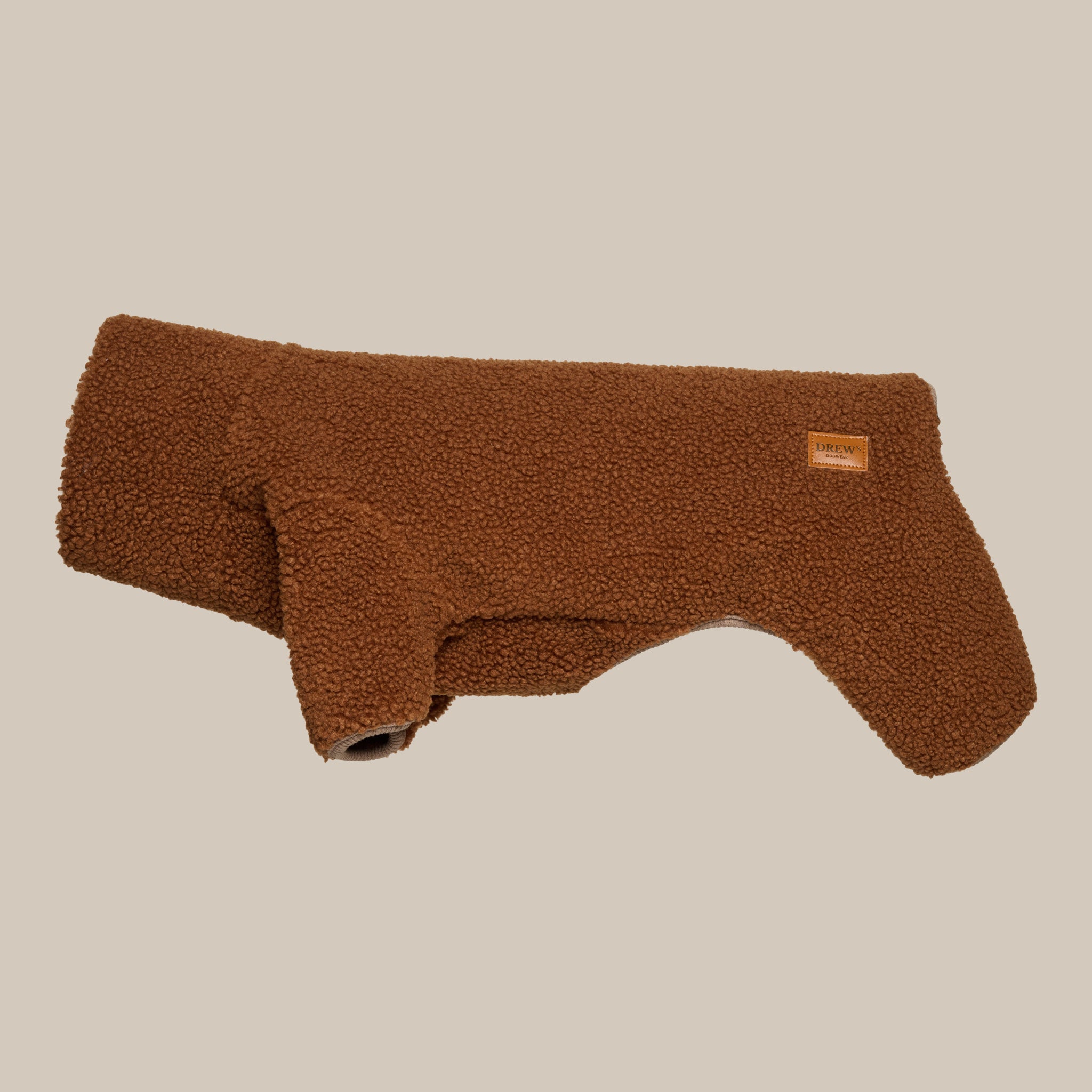 Milo Hundesweater Blødt Teddy Materiale Brun