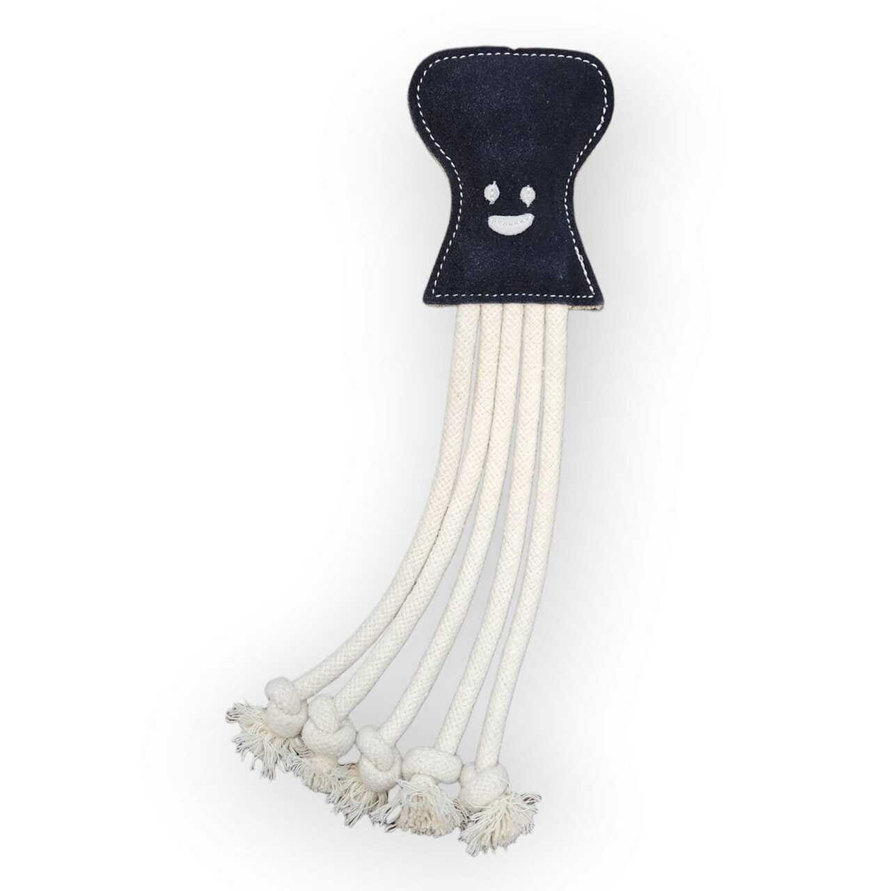 Petpower Namastay Blæksprutte   Buffalo Ruskind Med Reb Og Piv 35   10 Cm Hundelegetøj 100   Naturmateriale Quot Quot Genanvendelige Materialer Quot Quot Buffalo Ruskind Quot Quot Kokosfiber Quot Quot Bomulds Jute Reb Quot Quot Reb Alt