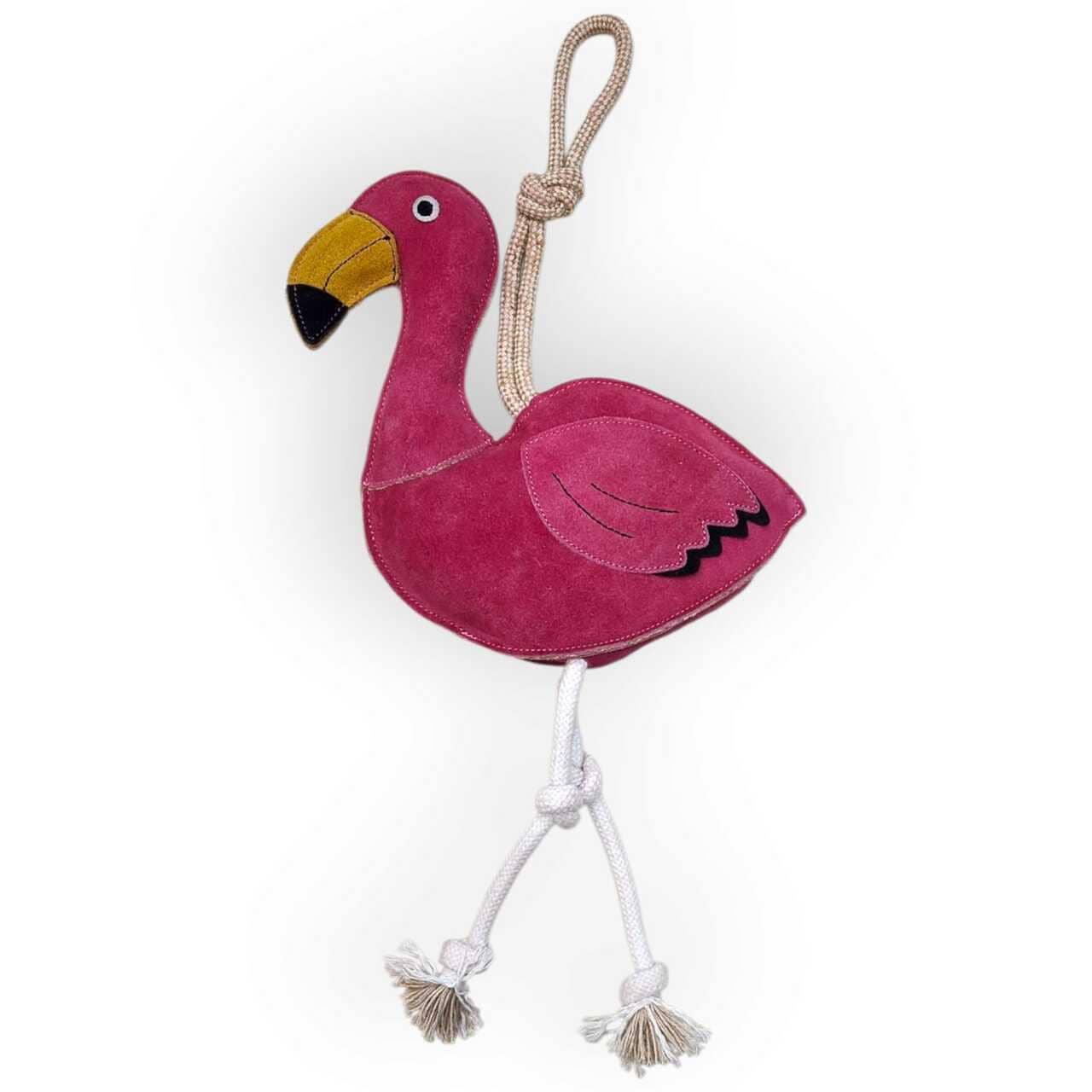Petpower Namastay Flamingo   Buffalo Ruskind   Kokosfiber 58   29 Cm Hundelegetøj Genanvendelige Materialer Quot Quot Buffalo Ruskind Quot Quot Kokosfiber Quot Quot Bomulds Jute Reb Quot Quot Reb Alt Til Hunden