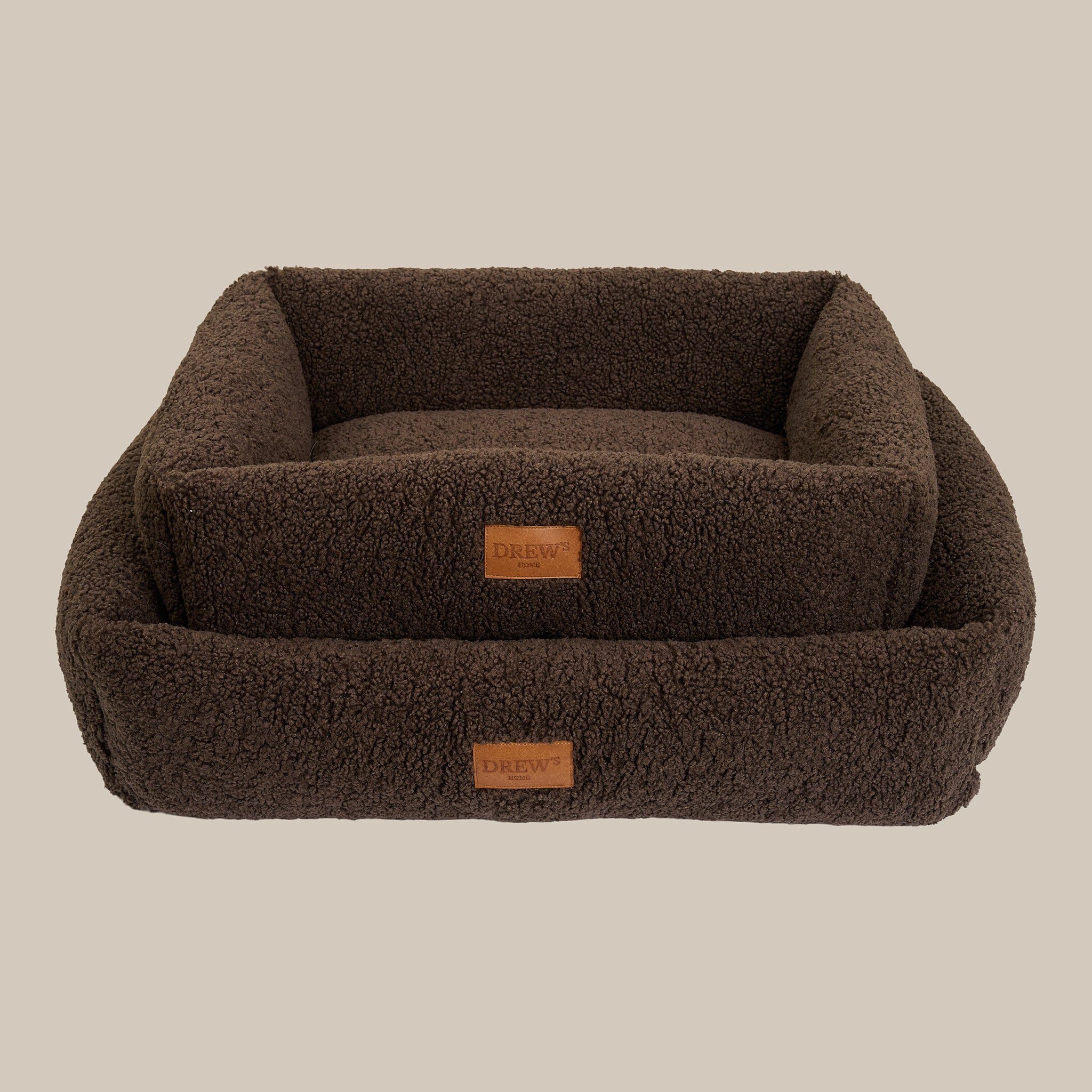 Nuna   Hundekurv Teddyblød   Vaskbar Hundeseng Af Memoryfoam  Brun