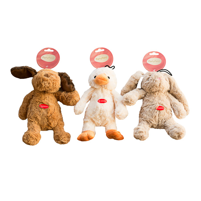 Party Pets Elite Cute Friends Bamse Hund  And- Og Kanin 25cm