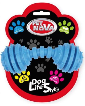 Pet Nova Tpr Dumbbell Blue 12cm