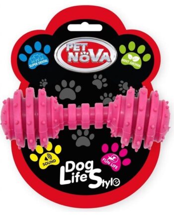 Pet Nova Tpr Dumbbell Pink 12cm
