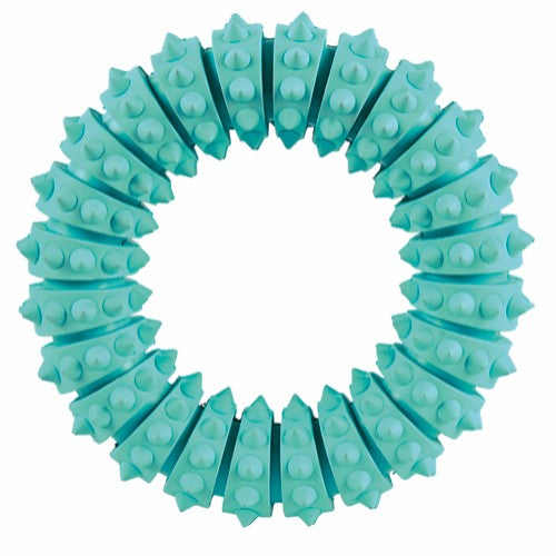 Trixie Denta Fun Ring 12 Cm Naturgummi Til Hunde Med Pebermyntesmag For At Støtte Tandplejen Og Reducere Tandplak